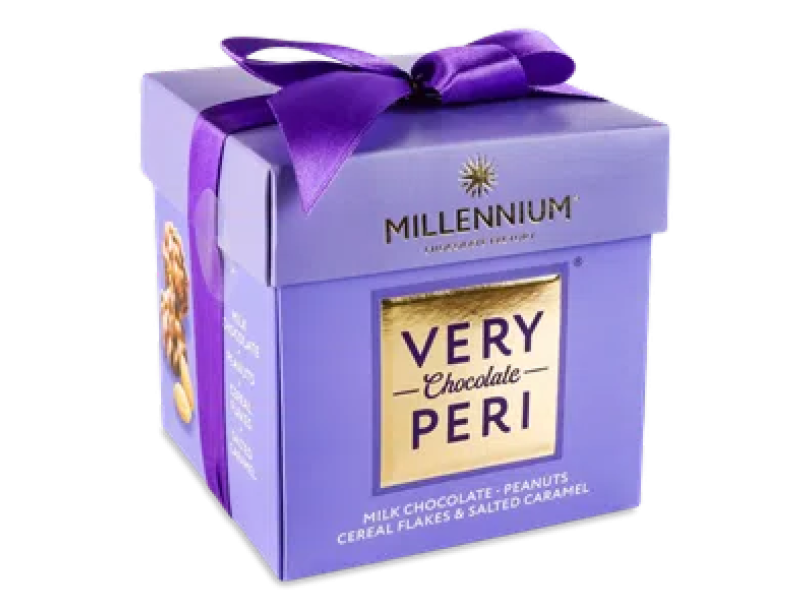Конфеты Millennium Very Peri с арахисом, изюмом, злаковыми хлопьями и соленой карамелью 140г