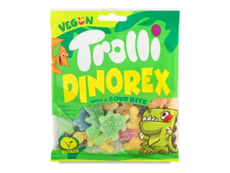 Мармелад жевательный Trolli Dino Rex зефирный 100г