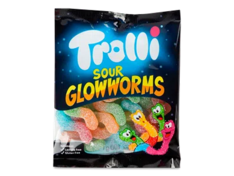64.99 грн Мармелад жевательный Trolli Sour Glowworms 100г