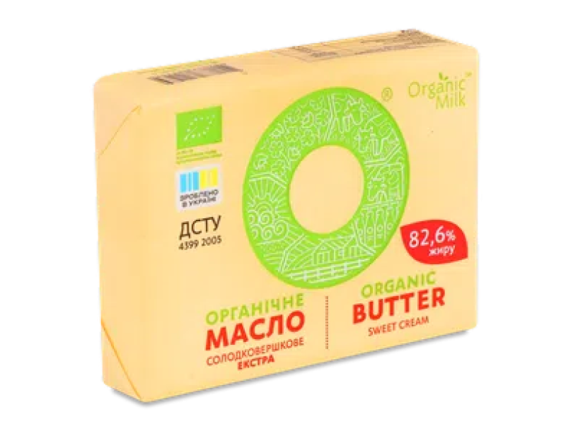 Масло сладкосливочное Organic Milk Экстра 82,6% 180г
