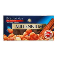 Шоколад молочний Millennium Gold з мигдалем 100г
