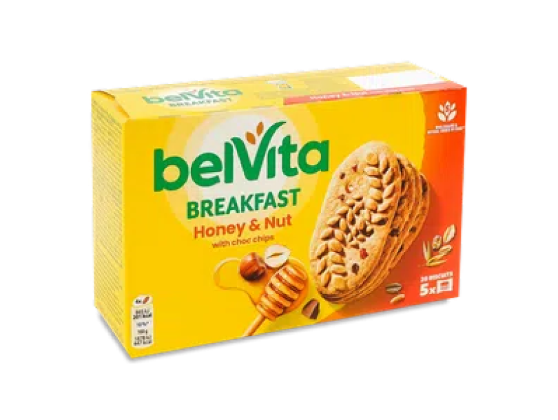 Печенье BelVita с медом и орехами 225г