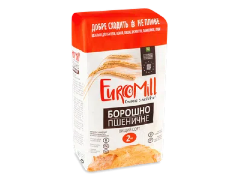 Мука EuroMill пшеничная высшего сорта 2кг