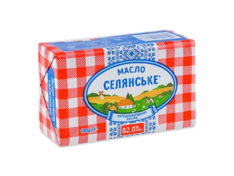 Масло «Крестьянское» сладкосливочное экстра 82% 180г