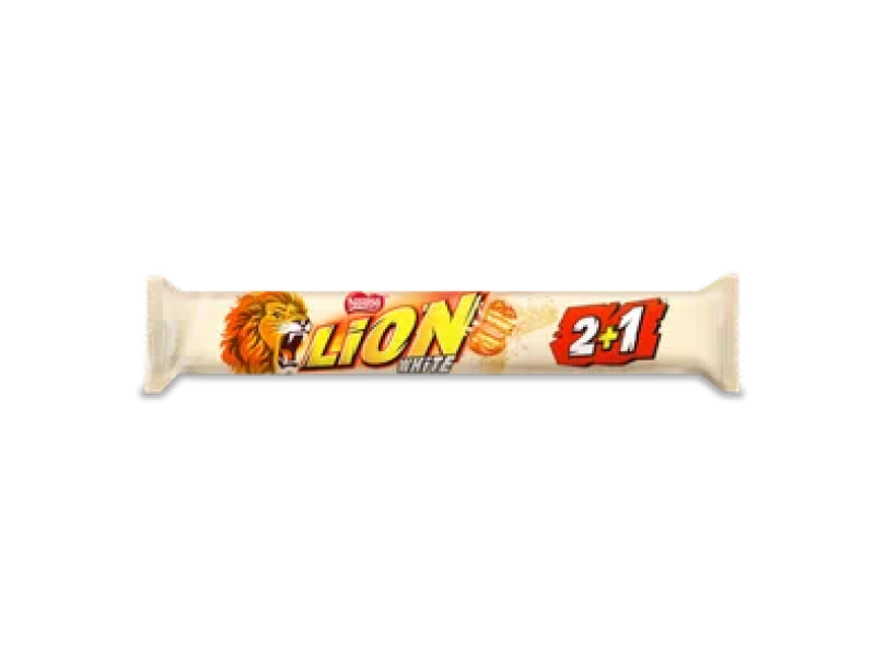 Вафли Lion с мягкой карамелью покрыты хлопьями и белой глазурью 90г.