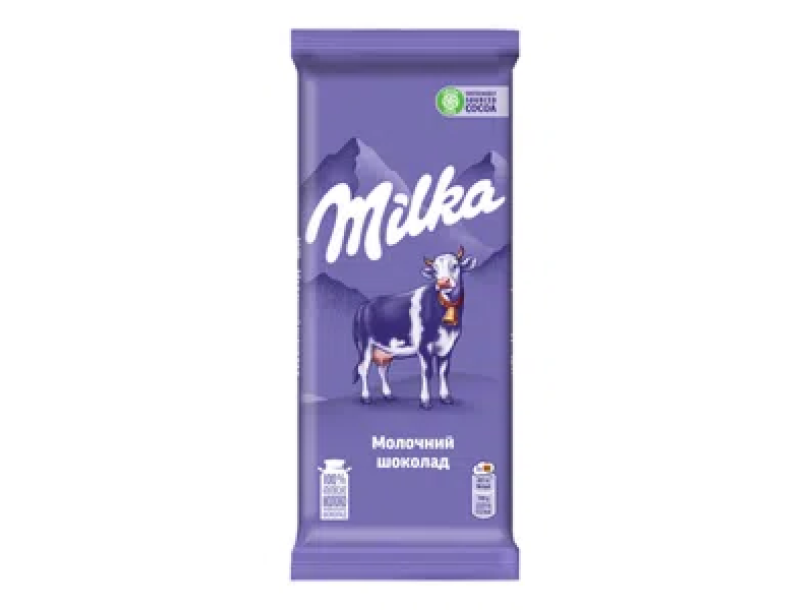 Шоколад молочный Milka без добавок 90г