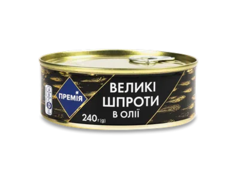 Шпроты «Премия»® в масле, ключ 240г