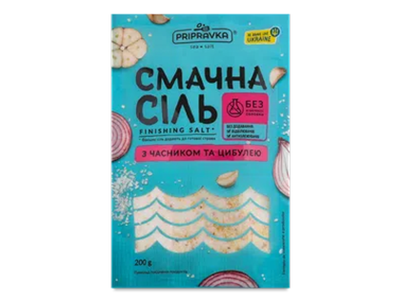 Соль «Приправка» морская с чесноком и луком 200г