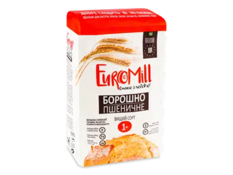 Мука EuroMill пшеничная п/о 1кг