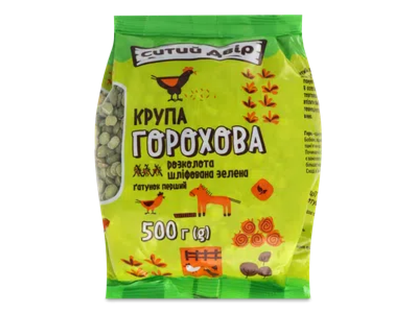 Горох «Сытый двор» зеленый колотый 500г