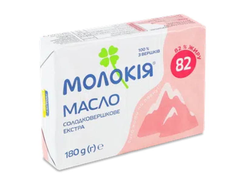Масло сладкосливочное «Молокия» экстра 82% 180г
