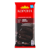 Шоколад чорний «Корона» без добавок 85г