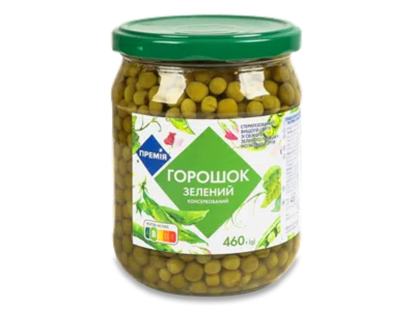 Горошек зеленый «Премия»® консервированный 460г