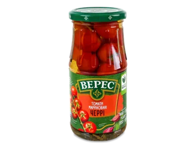 Томаты Верес Черри маринованные стерилизованные 440г